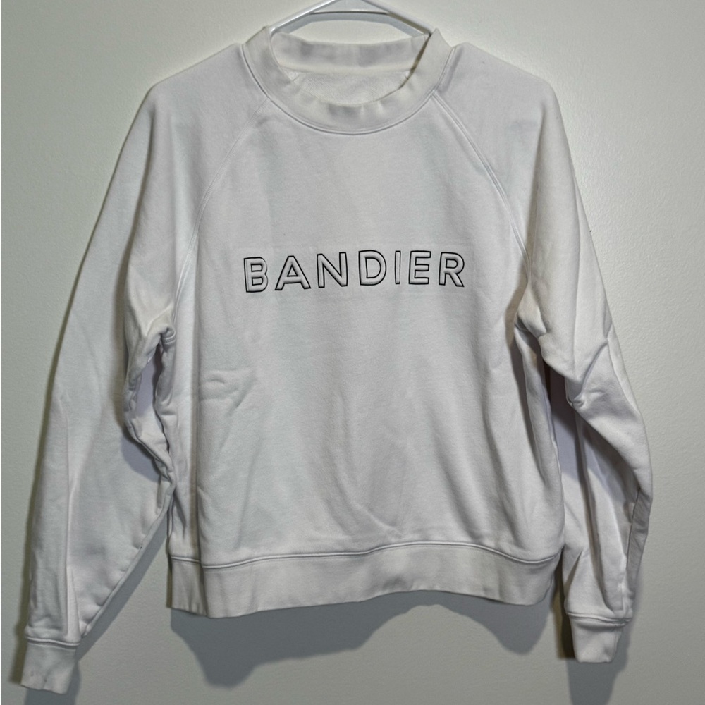 Bandier Women's White Crew Neck Sweater